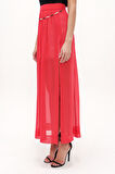 Kırmızı Aksesuarlı şifon etek 80495 | 44