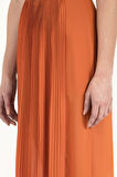 Turuncu Piliseli şifon etek 80513 | 40