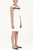 Beyaz Triko elbise 28220 | 38