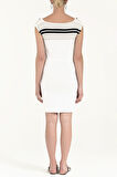 Beyaz Triko elbise 28220 | 38