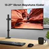 Powermaster PM-051 13-27'' Mekanik Tek Kol LCD-LED Gaming Monitör Tutucu Stand Askı Aparatı