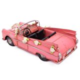 Dekoratif Metal Vintage Gelin Arabası Klasik Chevrolet Araba 24 cm