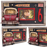 Dekoratif Metal Çerçeve Araba Dekorlu