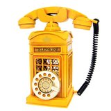 T.Concept Dekoratif Dayanıklı  Metal Ahizeli Telefon Kumbara Sarı Renk C0725