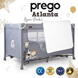 Prego Atlanta Oyun Parkı 70*120 Cm Gri + Yatak Hediyeli