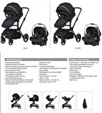 Prego 2079 Quattro Vip Çift Yönlü Travel Sistem Bebek Arabası