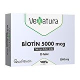 Venatura Biotin 5000 Mcg Takviye Edici Gıda 30 Tablet