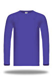 Erkek Çocuk Pamuklu Uzun Kollu Basic Badi Likralı Slim Fit Renkli̇ Sweatshi̇rt Cobalt - 221 - 222
