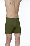Erkek Pamuklu Klasi̇k Paçali Renkli̇ Boxer Olive Branch - 620