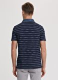 Lee Cooper Polo Yaka Kısa Kollu Çizgili Lacivert Erkek T-Shirt