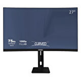 Technopc TPL27CS FHD VA 8ms 250Nit HDMI+DP+VGA Asansörlü Ayak Curved 27" Monitör TPMNT10F080656 