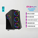 Quantum Gaming Panda PN1312 Intel i5-14400F 16GB DDR5 512GB NVMe RTX 4060 8GB Freedos Gaming Masaüstü Bilgisayar