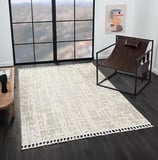 Wool Wl007a Bej Halı Sisal Bukle Dekoratif Kabartmalı Halı Tozsuz Antialerjik Salon Halısı Koridor