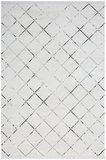 Elegance Eg010a Beyaz Halı Geometrik Detaylı Modern Viskon Doğal Iplik Bambu Halı Tozu Az Salon Halı