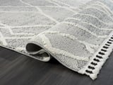 Wool Wl003a Gri Halı Antrasit Detaylı Sisal Bukle Dekoratif Kabartmalı Halı Tozsuz Antialerjik