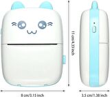 Mavi Mini Cep Termal Yazıcı Bluetooth Cep Telefonu Fotoğrafları Etiket Baskı