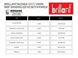 Brillant BLENDA 43171 MDF SANDIKLI ÇEYİZ SETİ 9 PARÇA