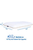 Viscotex Ortopedik Çocuk Yastığı (Sensitive Baby) 66x33x6cm, Çocuk Visco Yastık, Beyaz