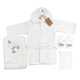 Sebi Tavşan Desenli Bebek Bornoz Takımı 135