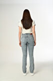 Klasik D272 Günlük Kadın Straight Jean Rigit Normal Bel Comfort 5 Cep Denim Pantolon 