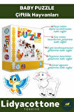Premium Zeka Geliştirici Eğitici Çocuk El Göz Koordinasyonu Baby Puzzle Çiftlik Hayvanları