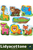 Premium Zeka Geliştirici Eğitici Öğretici Eğlendirici El Göz Koordinasyonu My Best Puzzle Hayvanlar