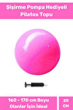 Mini Gymball 20cm Pembe Pilates Topu Denge Egzersiz Şişirme Pompa Hediyeli