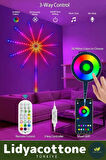 LED Duvar Lambası Telefon Uygulama Kumanda Akıllı Aydınlatma Salon Ev Yatak Odası Gamer RGB Firework
