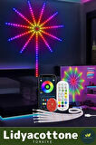 LED Duvar Lambası Telefon Uygulama Kumanda Akıllı Aydınlatma Salon Ev Yatak Odası Gamer RGB Firework