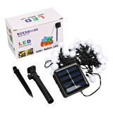 Winnboss EKL-12 7 Metre 50 Top Ledli Renkli 8 Modlu Solar Güneş Enerji Panelli Dış Mekan Aydınlatma Led 5 Watt