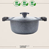 ThermoAD | Derin Tencere | Graneu Serisi | Gri | 20 cm