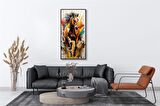 Yağlı Boya Dokulu Tablo Koşan Modern At U04035