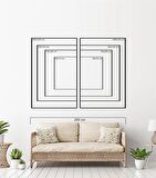 Yağlı Boya Dokulu Tablo Kahve Bej Siyah Soyut İkili Set U08043