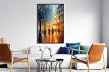 Yağlı Boya Dokulu Tablo Modern Paris Sokak U09013