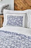 Karaca Home Celerina Mavi %100 Pamuk Çift Kişilik Fitted Nevresim Takımı