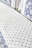 Karaca Home Celerina Mavi %100 Pamuk Çift Kişilik Fitted Nevresim Takımı
