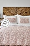 Celerina Pembe %100 Pamuk Çift Kişilik Fitted Nevresim Takımı
