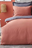 Karaca Home Basic Antrasit Terracotta Çift Taraflı Çift Kişilik Nevresim Takımı