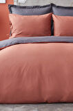 Karaca Home Basic Antrasit Terracotta Çift Taraflı Çift Kişilik Nevresim Takımı