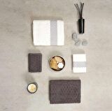 Karaca Hamam Seti %100 Pamuk Lossi Offwhite/Gri