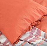 Karaca Home Nevresim Takımı Çift Kişilik/Çift Taraflı Basic Terecota/Taş Pike Hediyeli