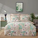 Karaca Home Nevresim Takımı %100 Pamuk Çift Kişilik Fiore Bej (Fitted)