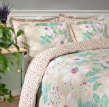 Karaca Home Nevresim Takımı %100 Pamuk Çift Kişilik Fiore Bej (Fitted)