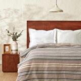 Karaca Home Flow Çizgili Çift Kişilik Waffle Pike 200x230 cm İndigo