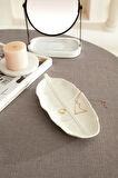 Karaca Home Leaf Dekoratif Tabak Beyaz