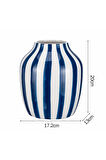 Karaca Home Bevel Dekoratif Vazo Lacivert