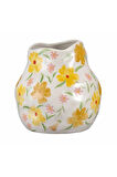 Karaca Home Spring Çiçek Desenli Vazo Sarı