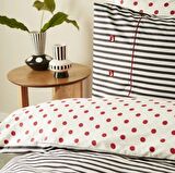 Karaca Home Nevresim Takımı %100 Pamuk Tek Kişilik Polka Siyah Çift Taraflı