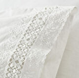 Karaca Home White Collection Mia  Çift Kişilik Nevresim Takımı Dantelli Beyaz
