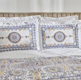 Karaca Home Nevresim Takımı %100 Pamuk Çift Kişilik Aprika Mavi